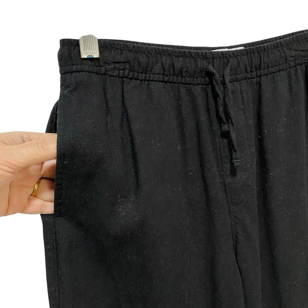 Old Navy Cream Ribbed Tee & Black Wide-Leg Pull-On Pants Kids Set Size Large